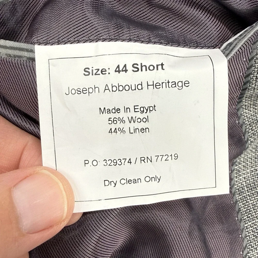 Joseph Abboud Guabello Blazer Men 44S Wool Linen 1/2 Lined Unstructured Heritage